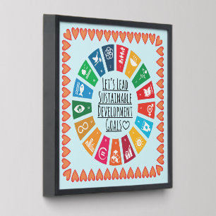 Inspire Change & Sustainability Goals Poster Art Peel And Stick Photo Tile