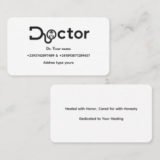 Inspire Confidence & Nobility - Custom Doctor card