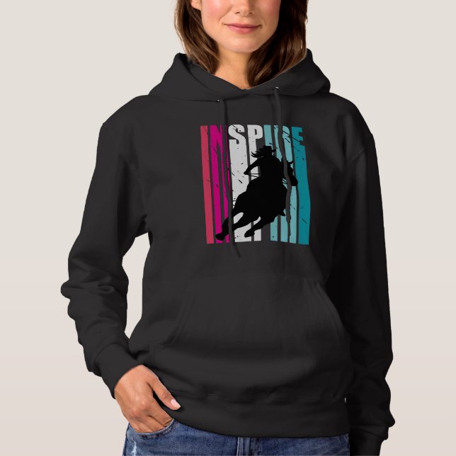 Inspire Cowgirl Hat Cow Girls Rodeo Western Theme  Hoodie (Front)