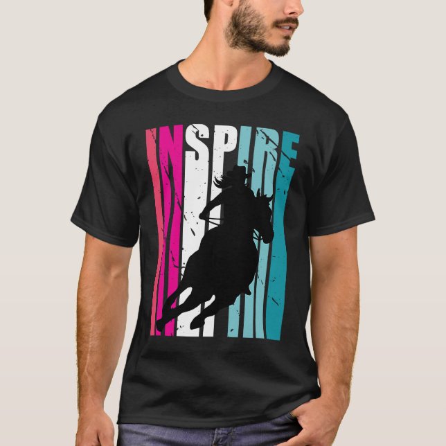 Inspire Cowgirl Hat Cow Girls Rodeo Western Theme  T-Shirt (Front)