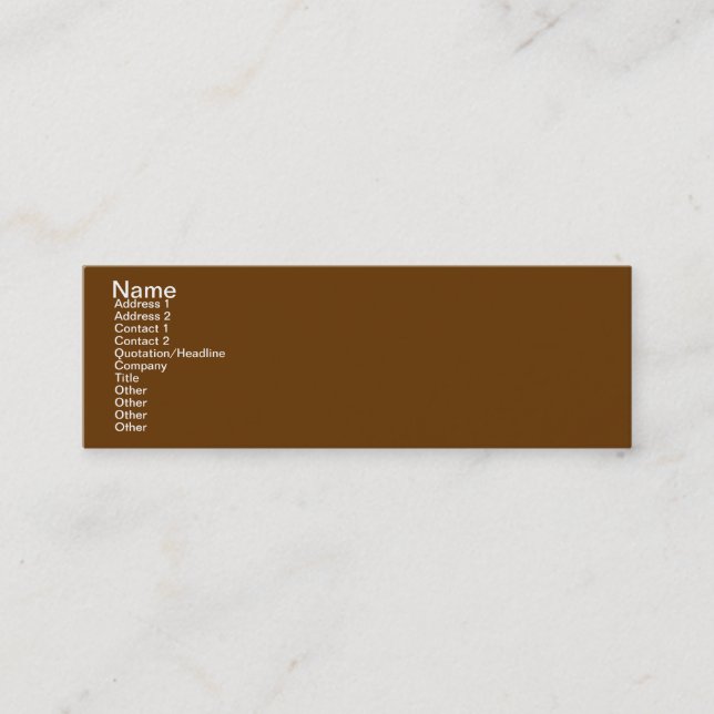 INSPIRE EARTH MINI BUSINESS CARD (Front)