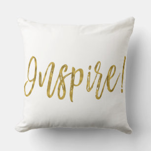 Inspire Faux Gold Foil Pillow
