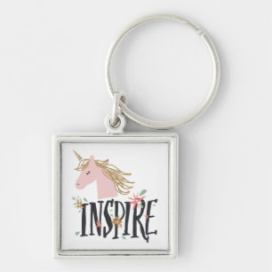 Inspire Gold Mane Unicorn Keychain