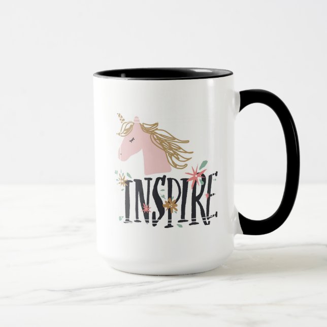 Inspire | Gold Mane Unicorn Mug (Right)