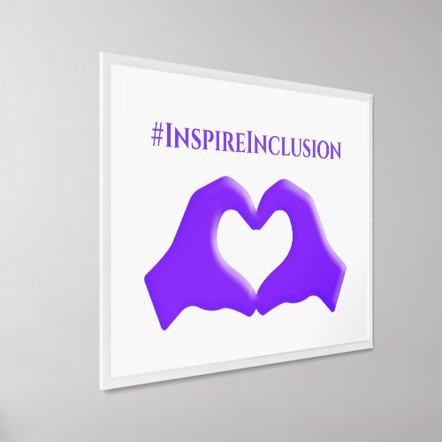 Inspire Inclusion Hashtag March 8 Womens Day 2024 Framed Art