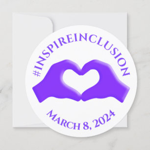 Inspire Inclusion Hashtag March 8 Women's Day 2024 Invitation