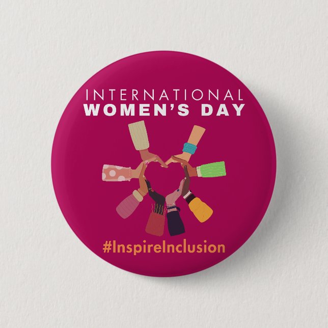 Inspire Inclusion Internarional Women's Day Button (Front)