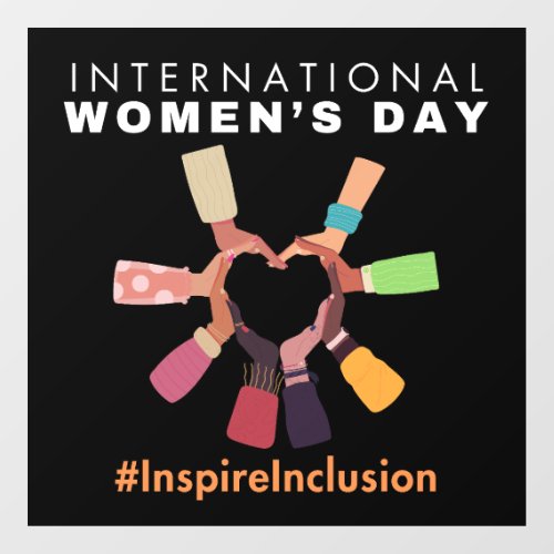 Inspire Inclusion International Womens Day 2024  Window Cling