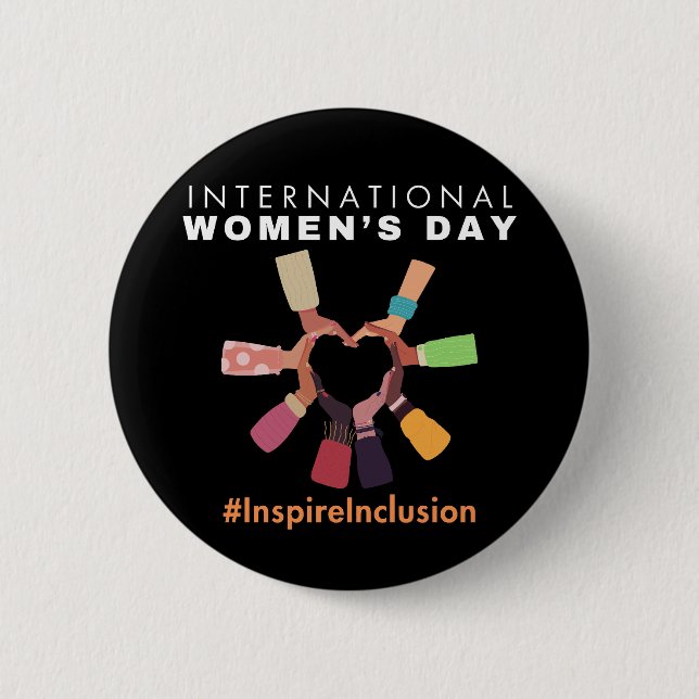 Inspire Inclusion International Women's Day Button (Front)