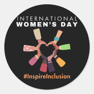 Inspire Inclusion International Women's Day Classic Round Sticker
