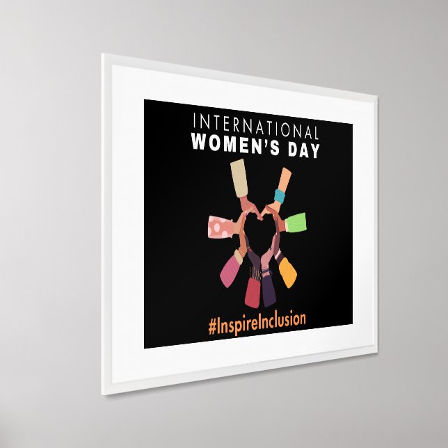 Inspire Inclusion International Women's Day Framed Art (Framed Angled)