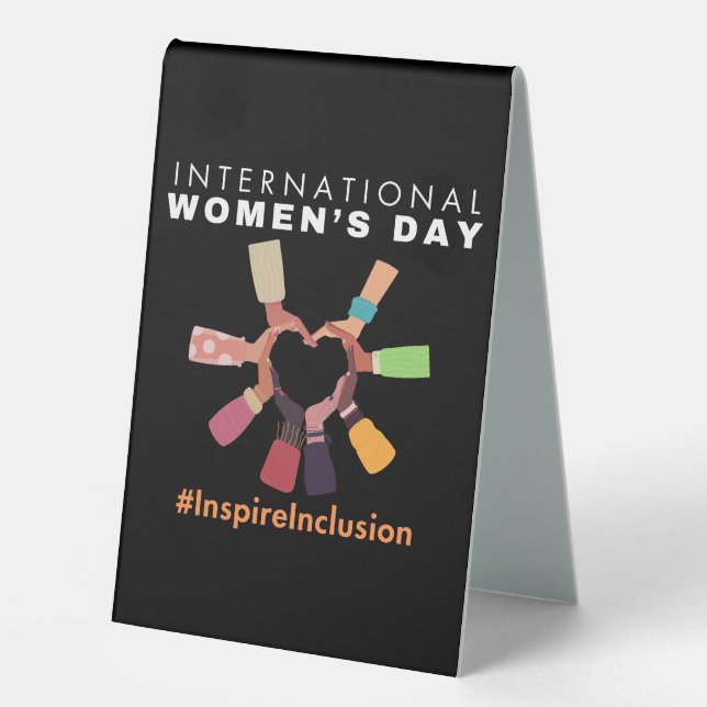 Inspire Inclusion International Women's Day Table Tent (Front)