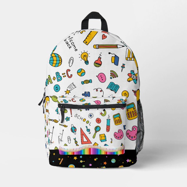 Inspire Learning Back To School  Printed Backpack (Front)