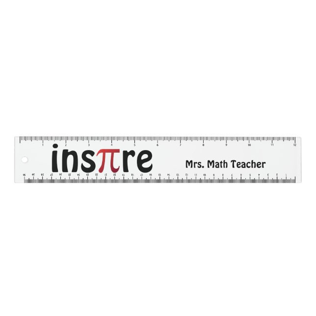 Inspire Math Geek with Text Ruler (Front)