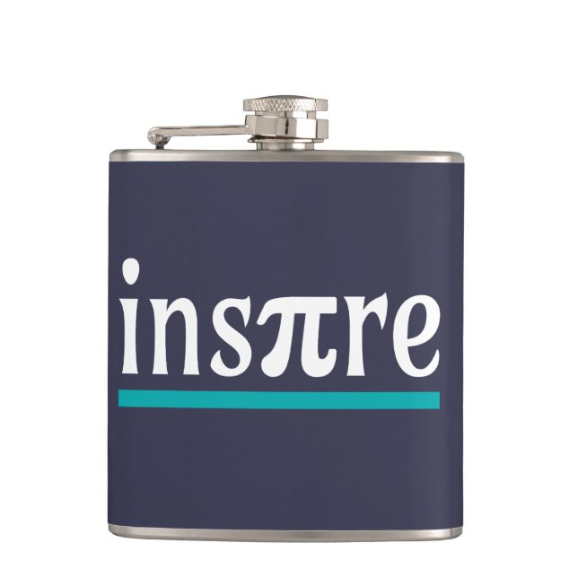 Inspire Math Pun Funny Inspirational Flask (Front)