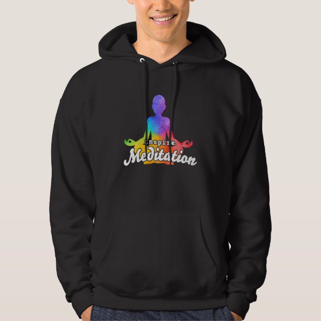 inspire Meditation Yoga Self Care Workout Women Gi Hoodie (Front)