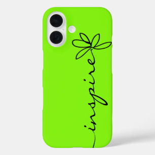 INSPIRE On Neon Green iPhone 16 Case