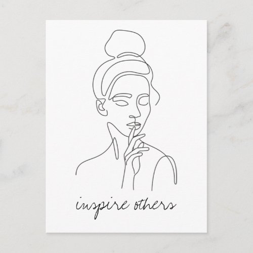 Inspire Others Beautiful Woman Art Custom Text Postcard