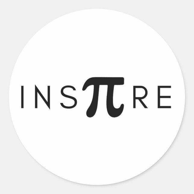 Inspire Pi Day Mathematics  Classic Round Sticker (Front)