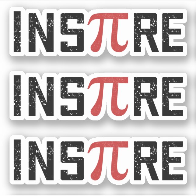 InsPire Pi Symbol Happy Pi day March 14 Sticker (Front)