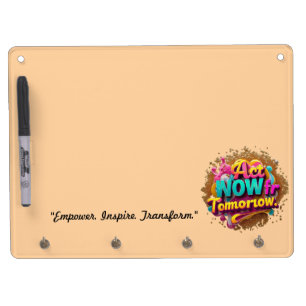 "Inspire Positive Action" Dry Erase Board With Keychain Holder