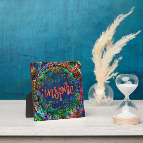 Inspire Pretty Motivational Inspirivity Easel Plaque