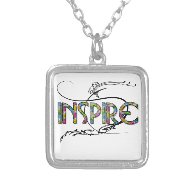 "Inspire" Silver Plated Necklace (Front)