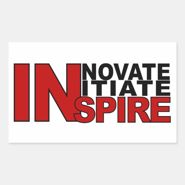 INSPIRE stickers, customize Rectangular Sticker (Front)