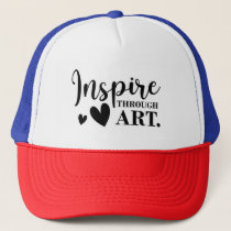 inspire through art trucker hat