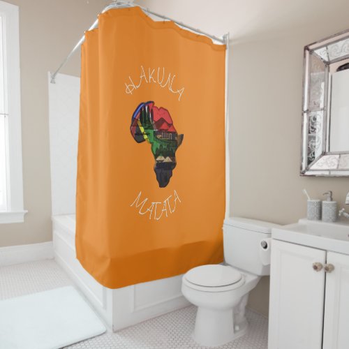 Inspired Africa Continent Colors Customize Product Shower Curtain