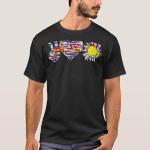 Inspired Art Peace Love Hispanic Heritage Month La T-Shirt