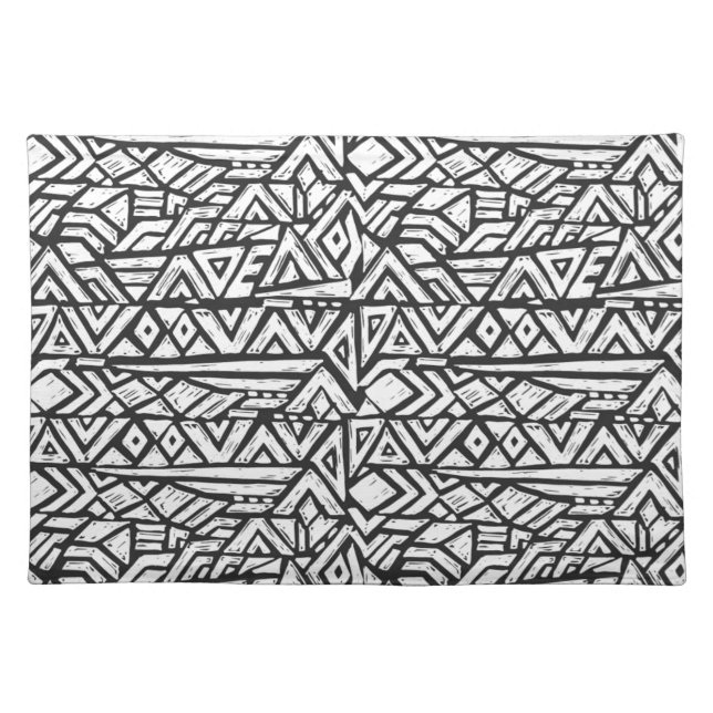 Inspired Artsy Tribal Pattern Placemat (Front)