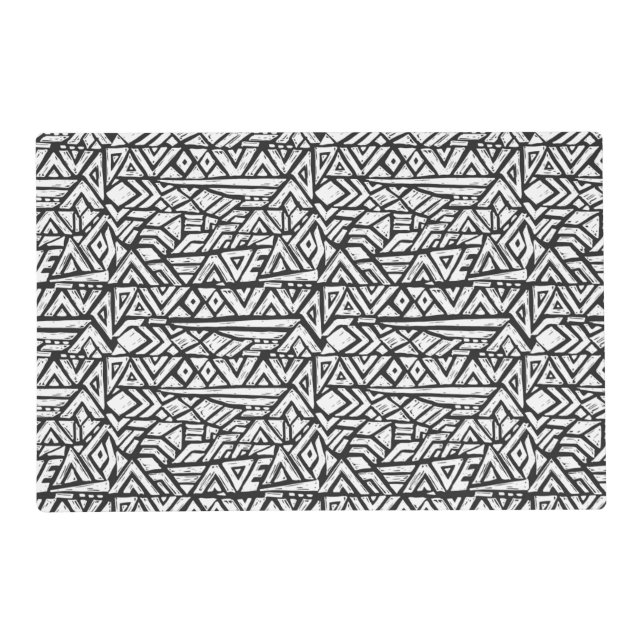 Inspired Artsy Tribal Pattern Placemat (Front)