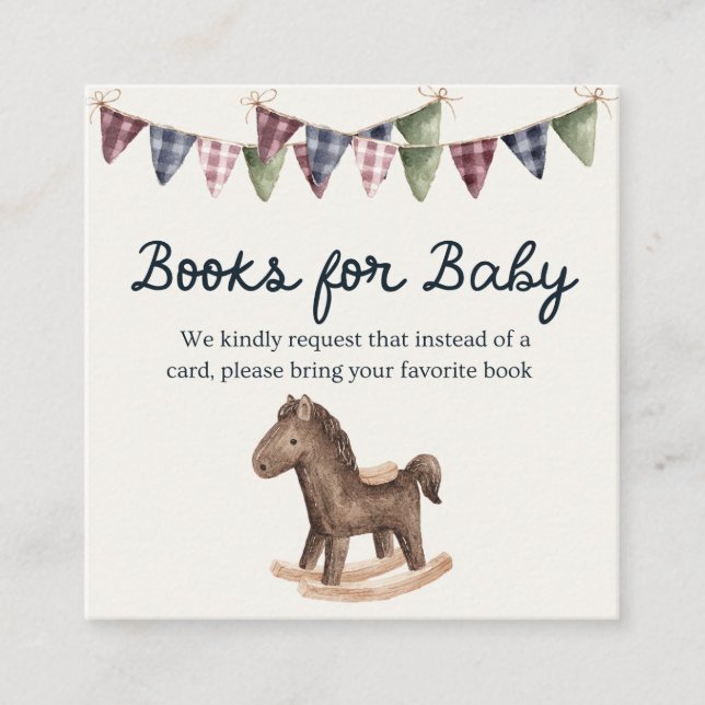Inspired Baby Shower Book for Baby Enclosure Card (Front)