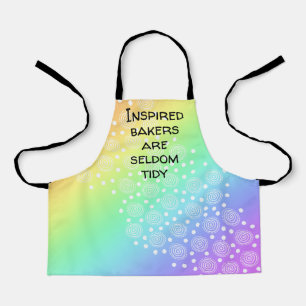 Inspired Bakers are Seldom Tidy Rainbow Kids Apron
