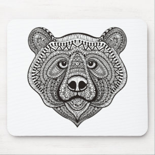 Inspired Bear Face Mouse Pad