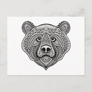Inspired Bear Face Postcard