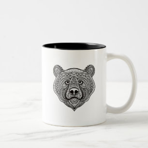 Inspired Bear Face Two-Tone Coffee Mug
