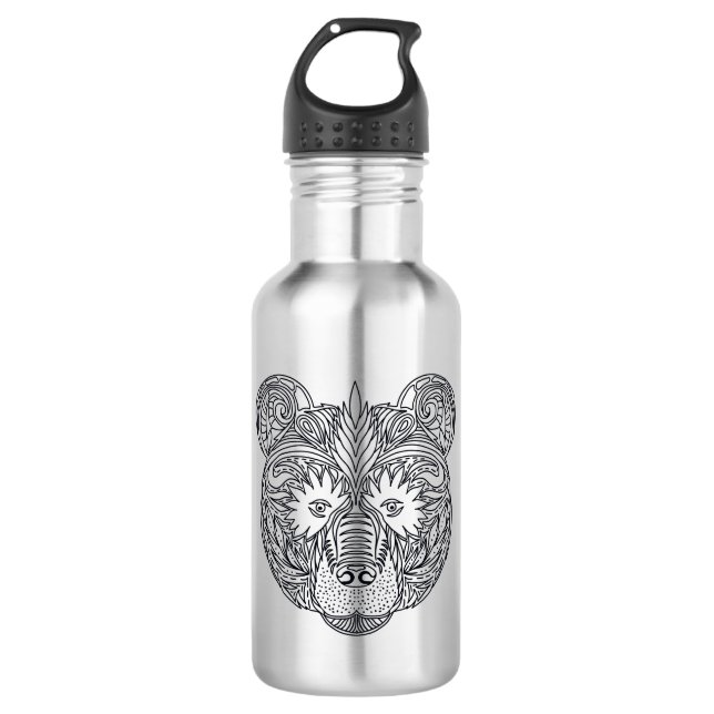 Inspired Bear Stainless Steel Water Bottle (Front)