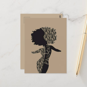 "Inspired" Black & Tan Woman Pose Postcard
