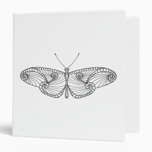 Inspired Butterfly Art 3 Ring Binder