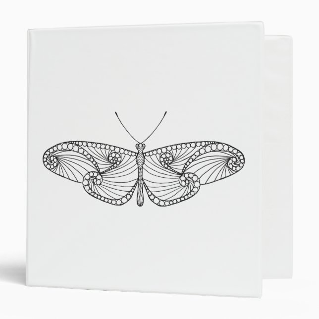 Inspired Butterfly Art 3 Ring Binder (Front/Inside)