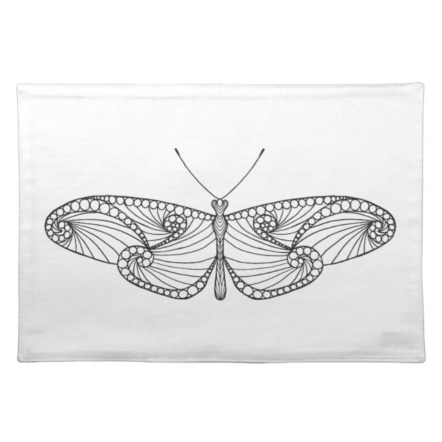 Inspired Butterfly Art Cloth Placemat (Front)