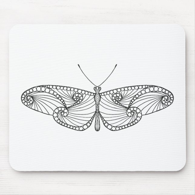 Inspired Butterfly Art Mouse Pad (Front)