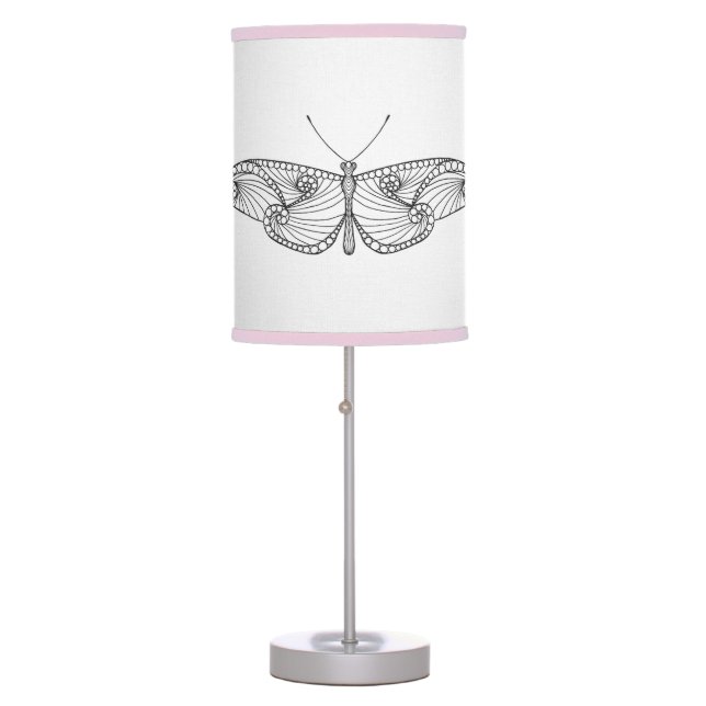 Inspired Butterfly Art Table Lamp (Front)
