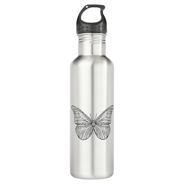 Inspired Butterfly Stainless Steel Water Bottle (Front)