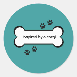 Inspired by a corgi classic round sticker