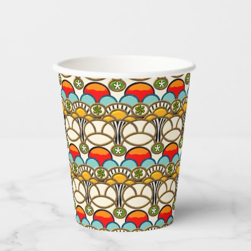 Inspired by Alphonse Mucha and Clarisse Cliff Paper Cups