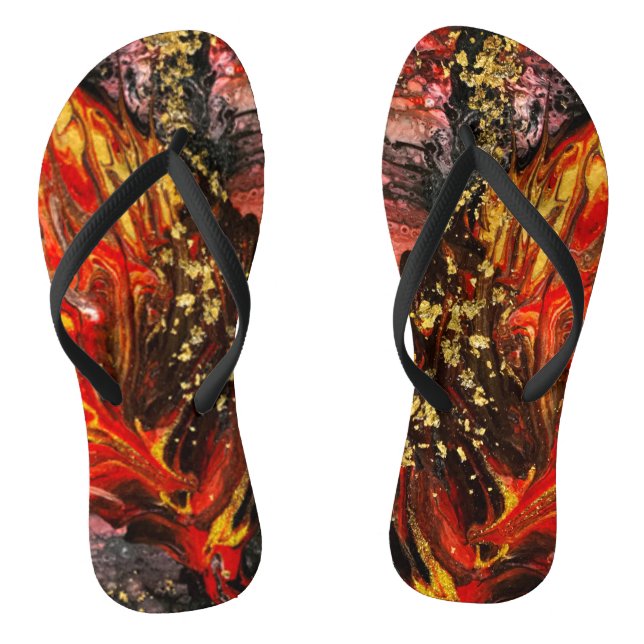Inspired by California's Fires  Flip Flops (Footbed)
