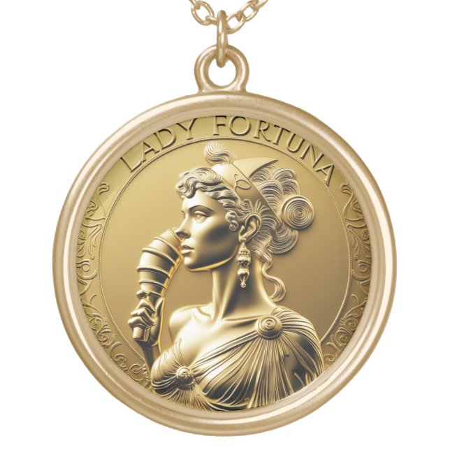 Inspired by Fortuna Gold Plated Necklace (Front)